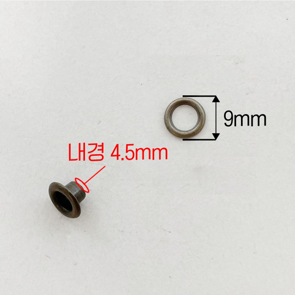 ★전컬러세트★ 국산 2호 아일렛 스틸 아일렛 내경4.5mm (30쌍) - 상세 이미지 3