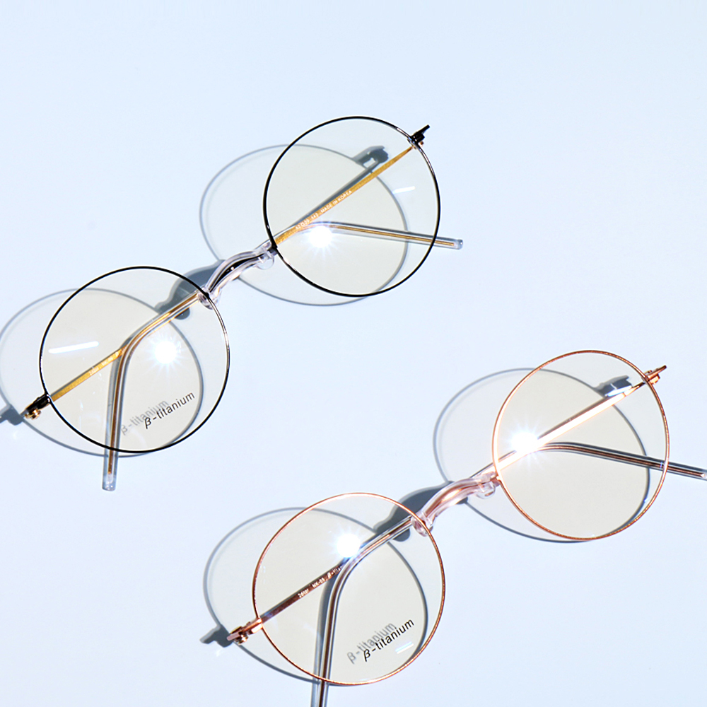 코받침 없는 깃털처럼 가벼운 베타 티타늄 안경테 남자 여자 코없는 블루라이트 차단 안경