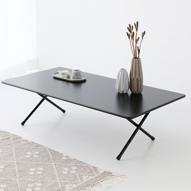 HOMATO 좌식 접이식테이블 120 SM-733NPL 래치드블랙 8590.6014