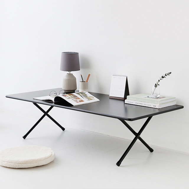 HOMATO 좌식 접이식테이블 120 SM-733NPL 래치드블랙 8590.6014