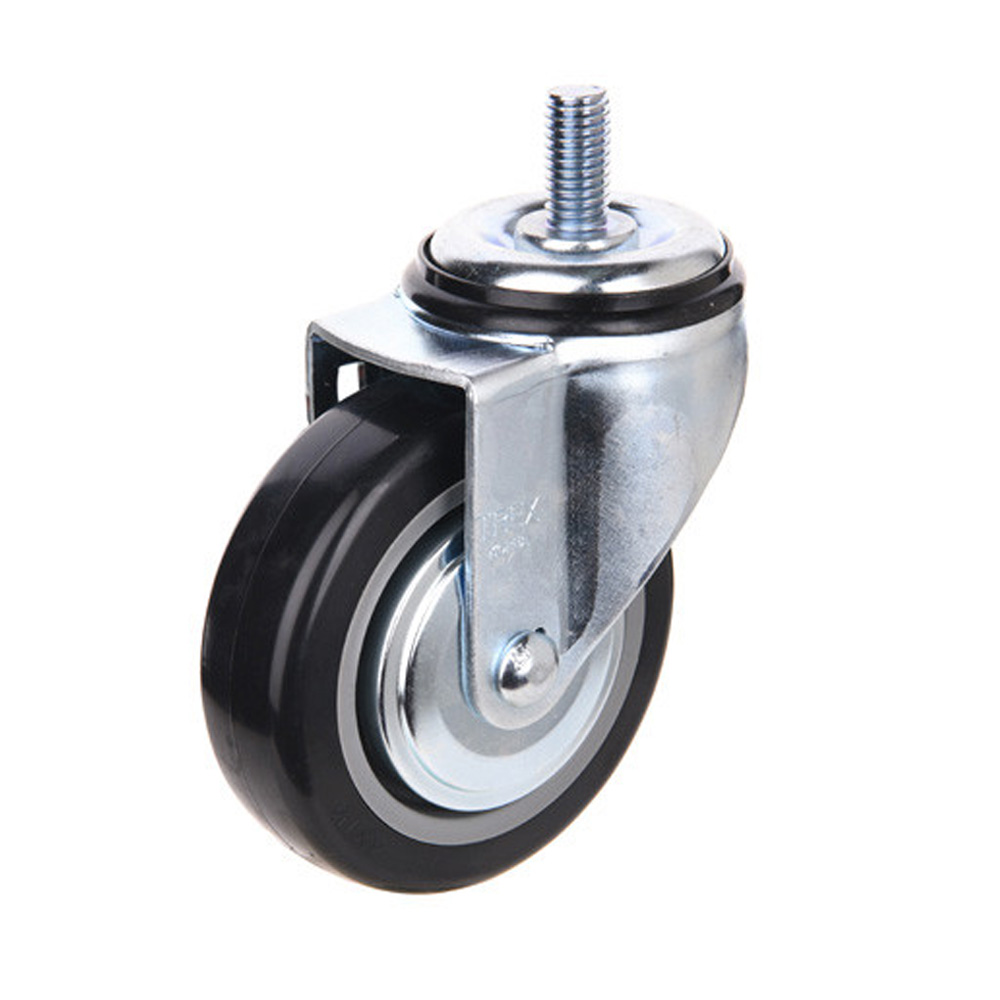 티렉스 저소음 캐스터 볼트 바퀴 78mm 회전 우레탄 (T503S-2DB) 4개