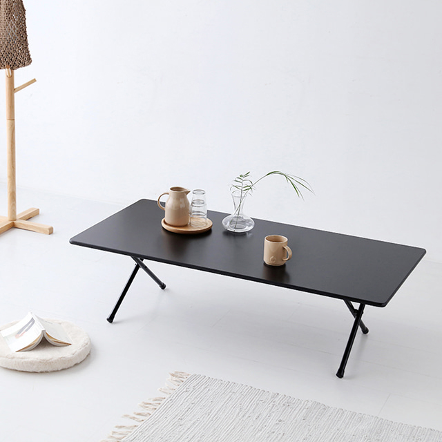 HOMATO 좌식 접이식테이블 120 SM-733NPL 래치드블랙 8590.6014
