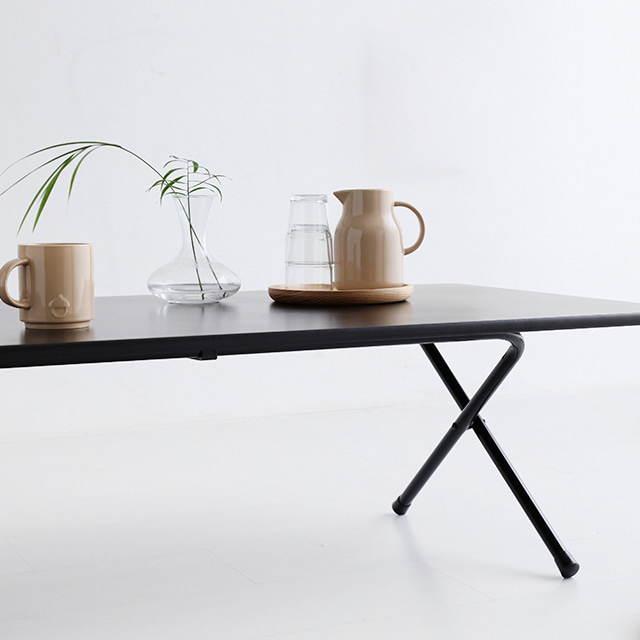 HOMATO 좌식 접이식테이블 120 SM-733NPL 래치드블랙 8590.6014