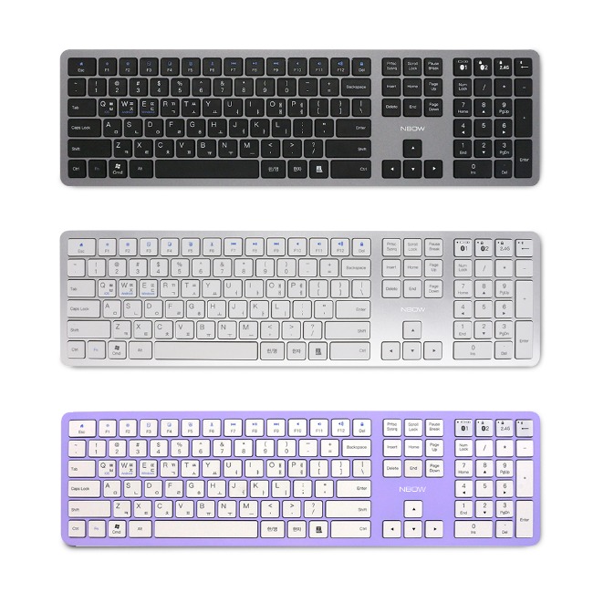 무선 저소음 3채널 멀티페어링 블루투스 충전식 아이패드 테블릿노트북 휴대용 데스크 키보드