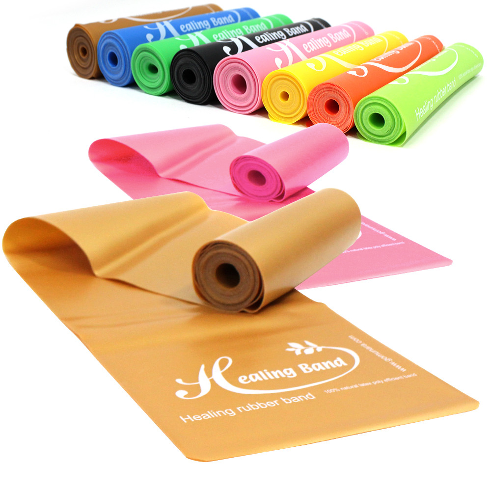 고무나라 라텍스밴드 힐링밴드 스트레칭 헬스 요가 필라테스 근력 운동 스포츠 탄력 저항 튜빙 재활 고무밴드 실속형 연두
