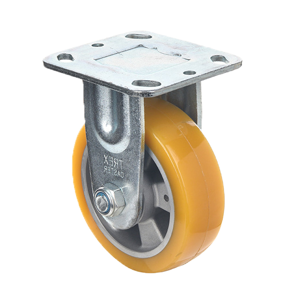 티렉스 우레탄 캐스터 중량용 바퀴 100mm 고정 P684R-2(YELLOW) 2개