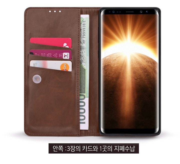 바이런폽 갤럭시A12 패턴 다이어리 카드 수납 케이스 - 상세 이미지 5