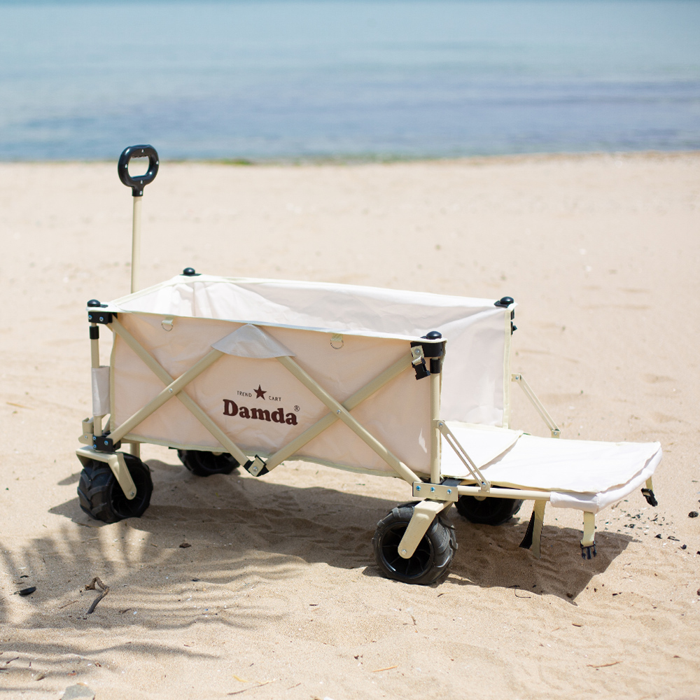 담다 접이식캠핑웨건 대형 아웃도어 캐리어 수레 상판 테이블 광폭 뒷문개방