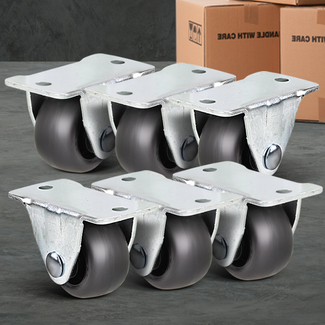 핸드카바퀴 우레탄 25mm PVC 경량 소형바퀴 pvc 고정 6개 - 상품 이미지