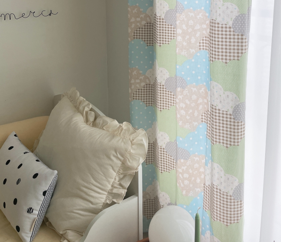 구르미 구름 아이방 작은방 남아 여아 커튼
