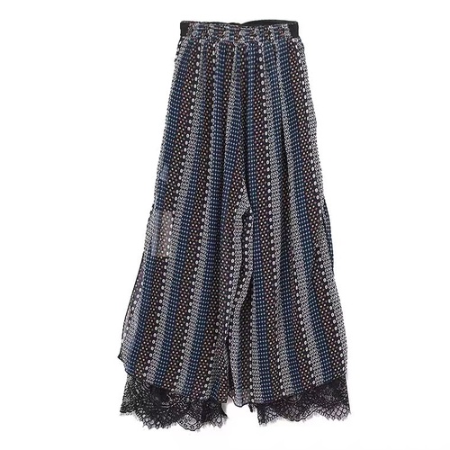 레이스 레이어드 치마바지 - 상세 이미지 2