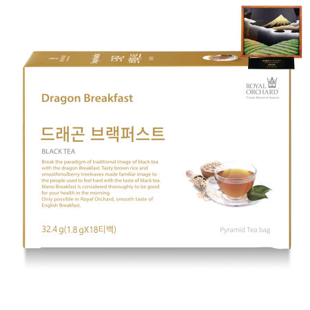 로얄오차드 홍차 삼각티백 뽕잎 현미 블렌딩 고급차 드래곤브랙퍼스트 18티백