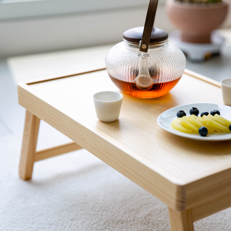 원룸접이식테이블 원목 간이테이블 침대 베드트레이