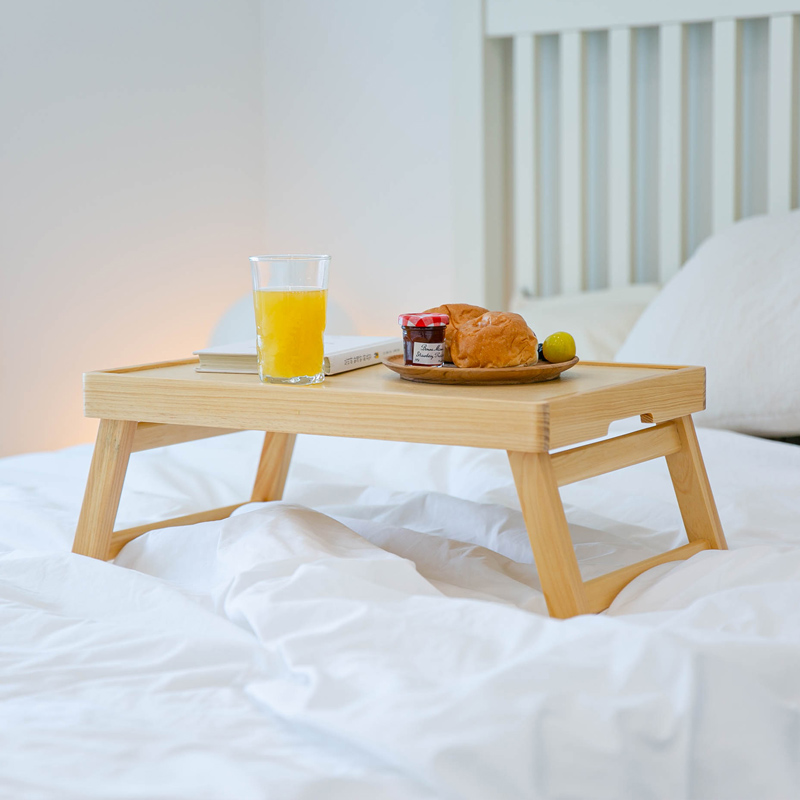 원룸접이식테이블 원목 간이테이블 침대 베드트레이
