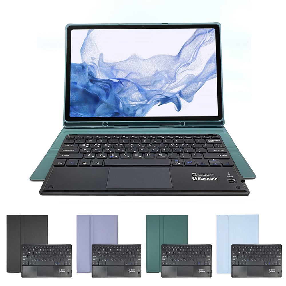 삼성 갤럭시탭 S8 플러스 S7 플러스 S7 FE 공용 S펜수납 블루투스 터치패드 키보드 북커버 그램 케이스