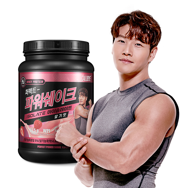 칼로바이 퍼펙트 파워쉐이크 아이솔레이트 분리 유청 단백질 WPI 보충제 프로틴 쉐이크 딸기맛 1kg - 상품 이미지