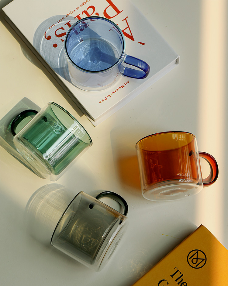 홈카페 유리컵 일자 내열유리 아이스 커피 맥주 예쁜 물잔 집들이선물 잔플리츠컵 300ml