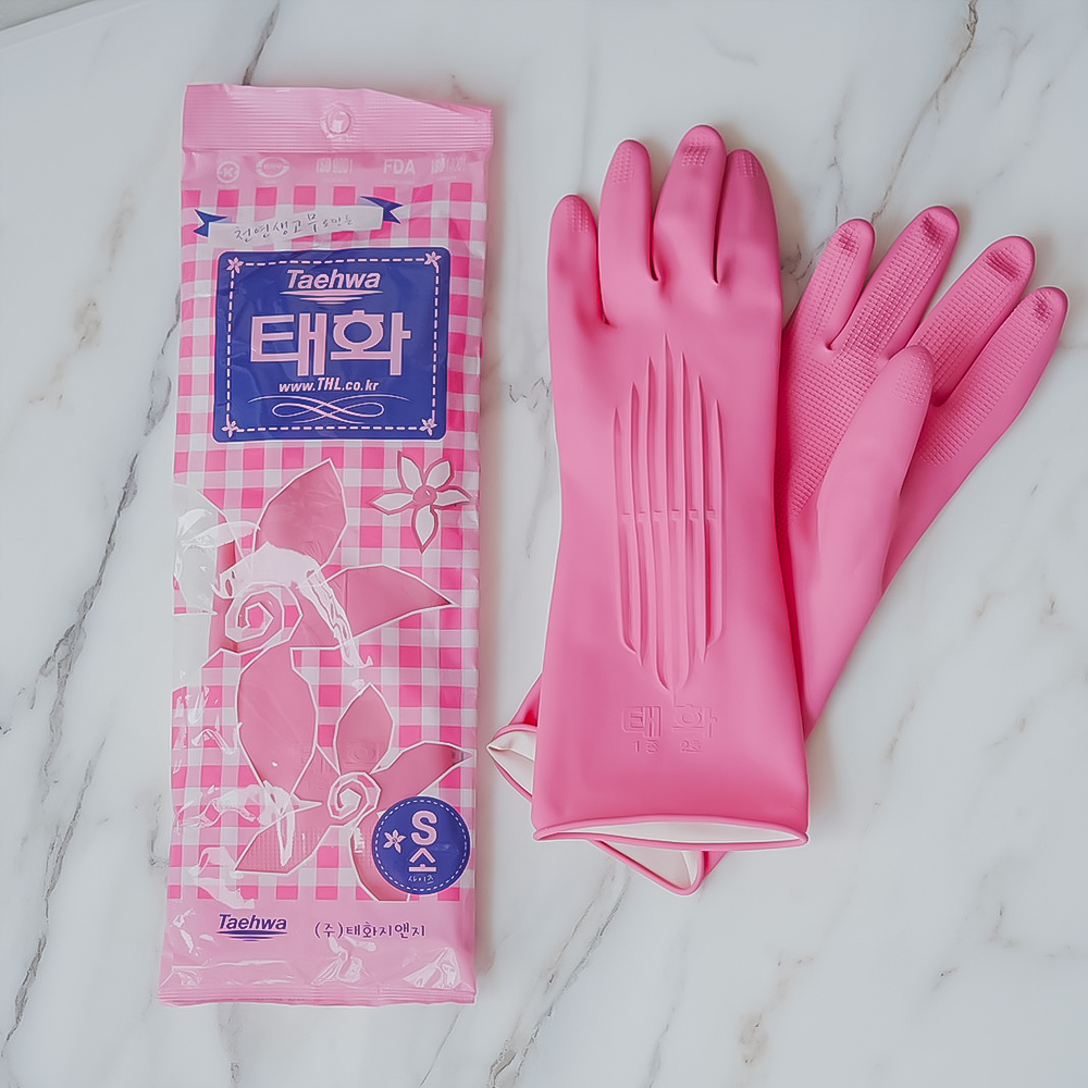 태화 고무장갑 설거지 청소용 식품용 소 S - 상품 이미지