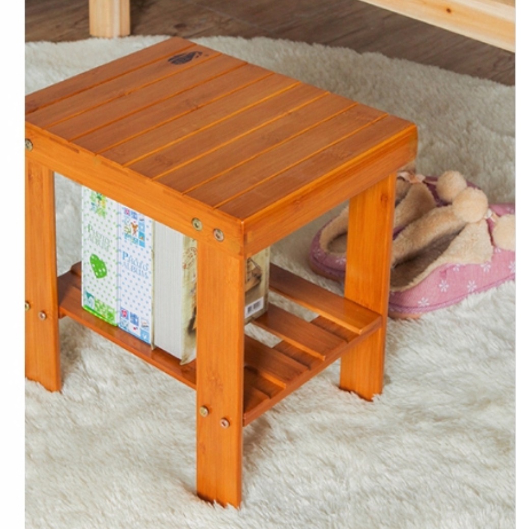 원목사각우드스툴 등받이없는의자 나무 낮은의자