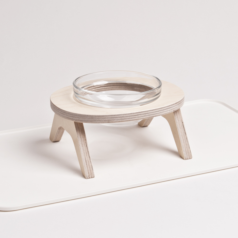 아쭈 고양이 물그릇 수반 강아지 밥그릇 유리식기 대형 세트