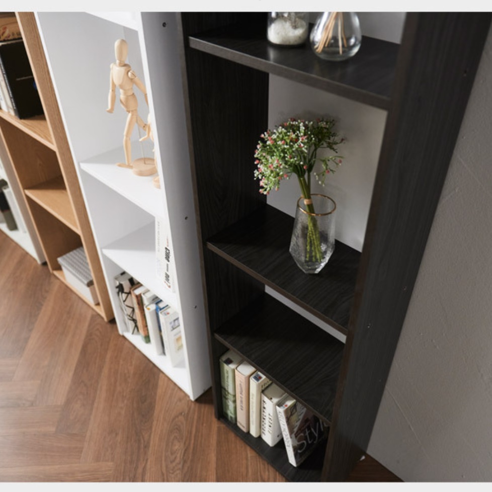 세로형책장 세로 키높이책장 폭 좁은 책장 아이방 키큰 북카페 시스템 빈티지 북유럽 만화방 - 상세 이미지 5