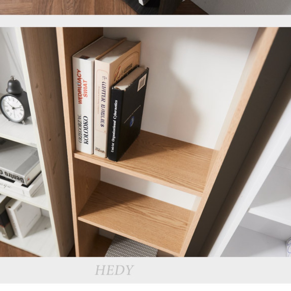 세로형책장 세로 키높이책장 폭 좁은 책장 아이방 키큰 북카페 시스템 빈티지 북유럽 만화방 - 상세 이미지 4