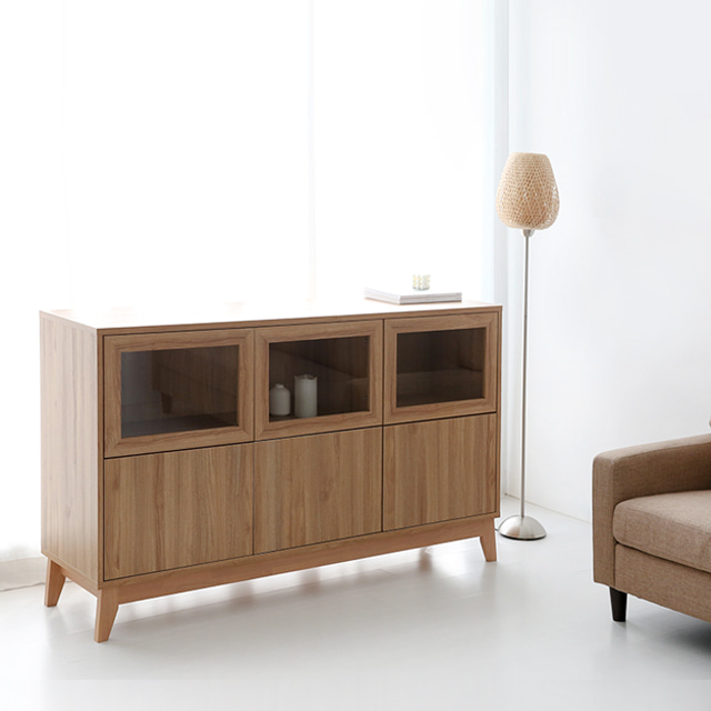 홈카페수납장 카페장 주방선반장 그릇장식장 원목하부장