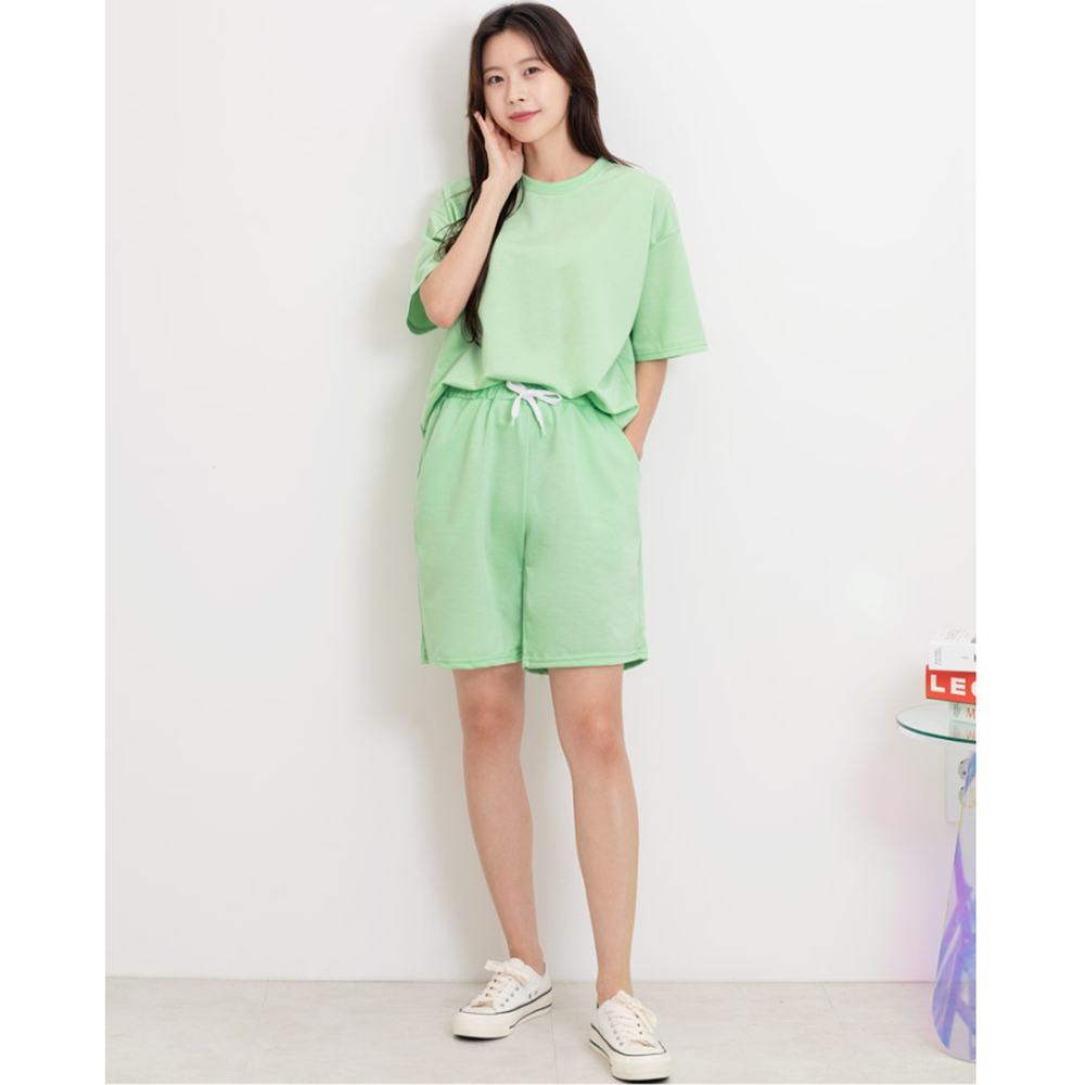 성인실내복 라이프웨어 시원한 산책룩 상하세트 이미지 4