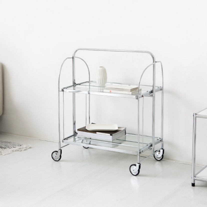 업소용 핸드카 2단 식당용 실험실 식당 카트 서빙 카트 배식카