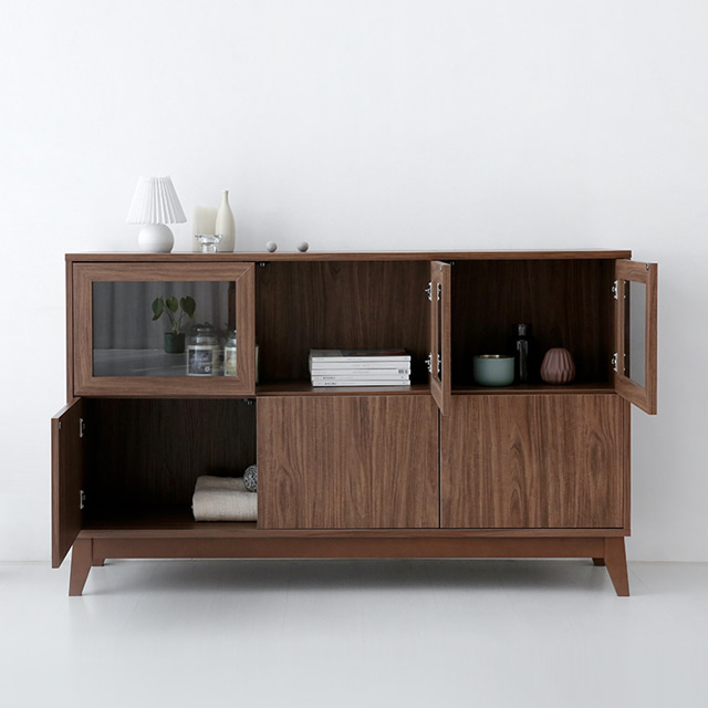 홈카페수납장 카페장 주방선반장 그릇장식장 원목하부장