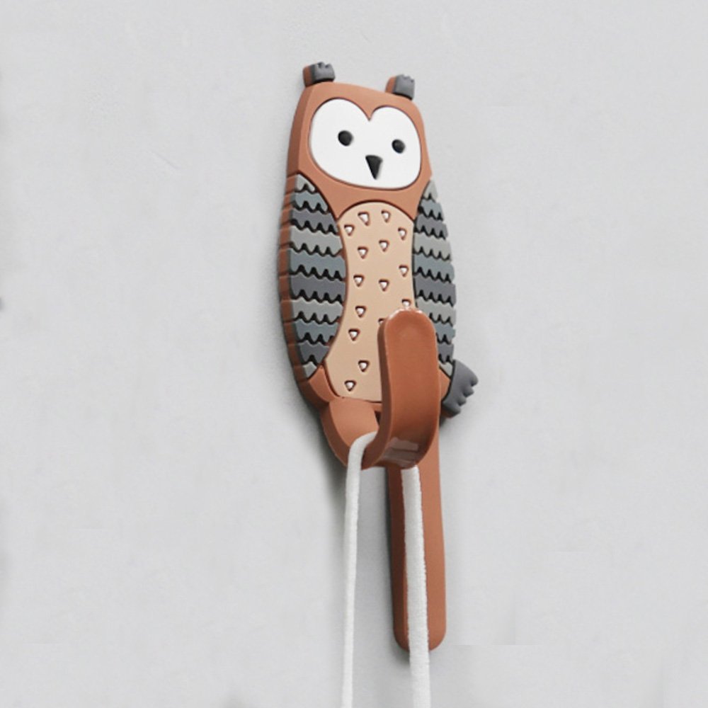 자석후크 무타공 차키걸이 현관문 현관 자석 걸이 부엉이