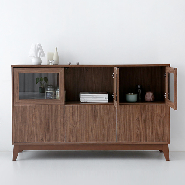 홈카페수납장 카페장 주방선반장 그릇장식장 원목하부장