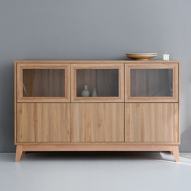 홈카페수납장 카페장 주방선반장 그릇장식장 원목하부장