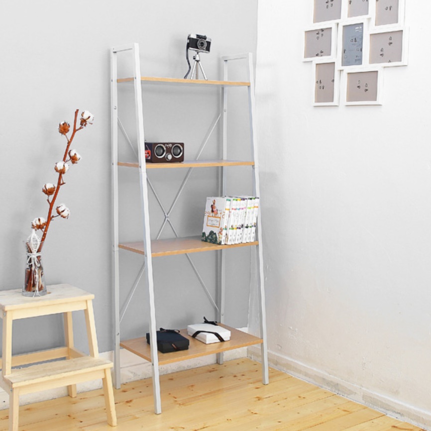 작은 선반 시스템 벽 선반 장 거실 선반장 사다리형 선반 - 상품 이미지