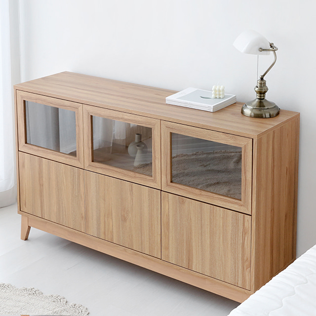 홈카페수납장 카페장 주방선반장 그릇장식장 원목하부장