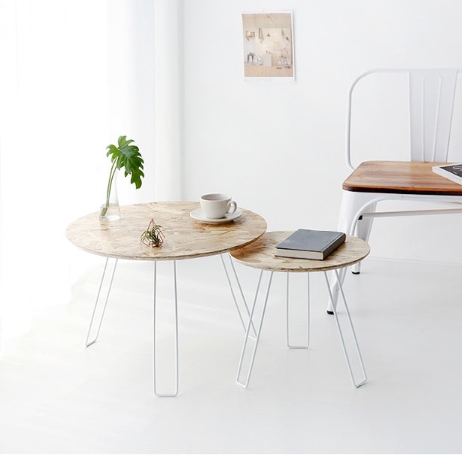 엔틱 원형 테이블 2인용 티테이블 거실용 탁자 높은 소파테이블 낮은 티탁자 40cm