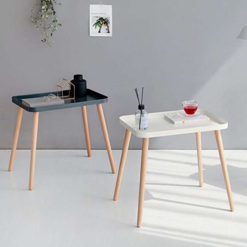 소파 틈새 선반 장식 소형 얇은 테이블 높은 사이드 테이블