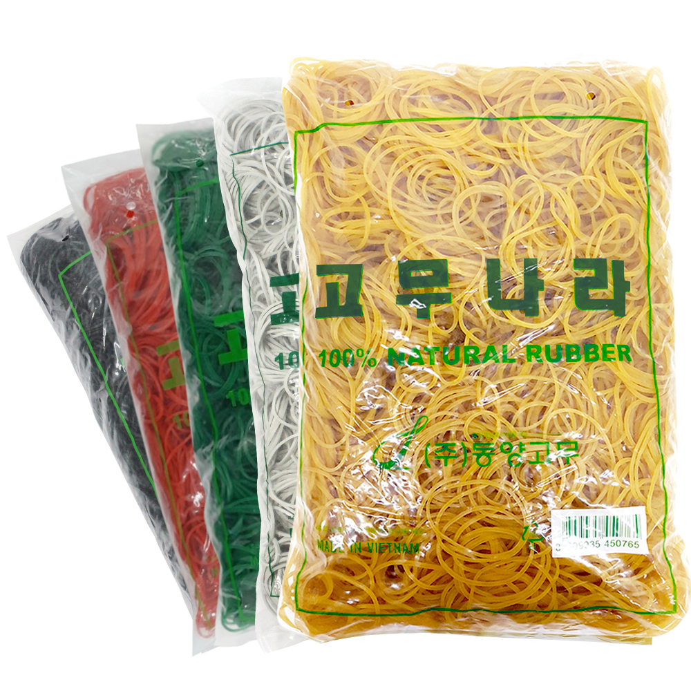 고무나라 동양고무 1KG 노란 고무줄 대용량 두꺼운 넓은 노랑 고무밴드 70x1.3 - 상세 이미지 2