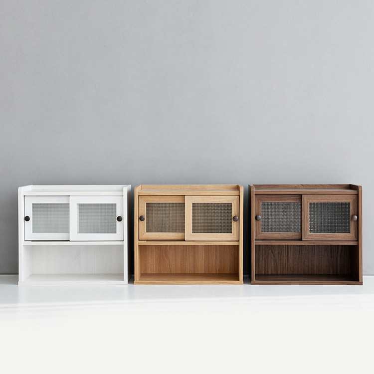 폴라보 미니수납장 좁은 2문 SHM4247SL 470x200x420mm, 2단, 미들브라운 0442.0000 - 상세 이미지 4
