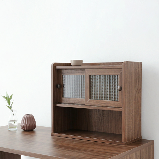 폴라보 미니수납장 좁은 2문 SHM4247SL 470x200x420mm, 2단, 미들브라운 0442.0000 이미지 8
