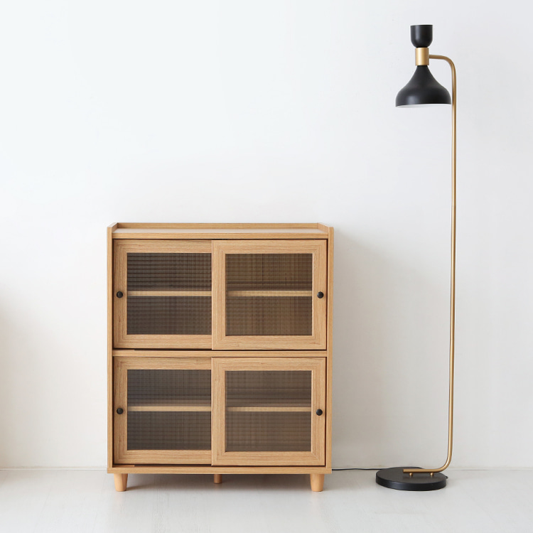 폴라보 수납장 좁은 4문 B형 810x400x970mm, 2단, 캄포어베니어 3085.6776 - 상세 이미지 5