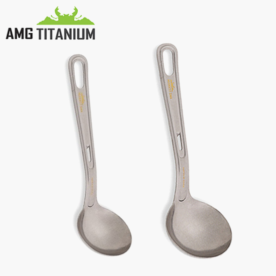 AMG 티타늄 국자 L 케이스 포함 캠핑 조리도구 레이들
