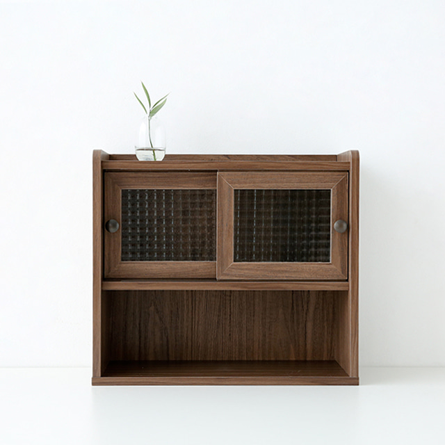 폴라보 미니수납장 좁은 2문 SHM4247SL 470x200x420mm, 2단, 미들브라운 0442.0000 이미지 7