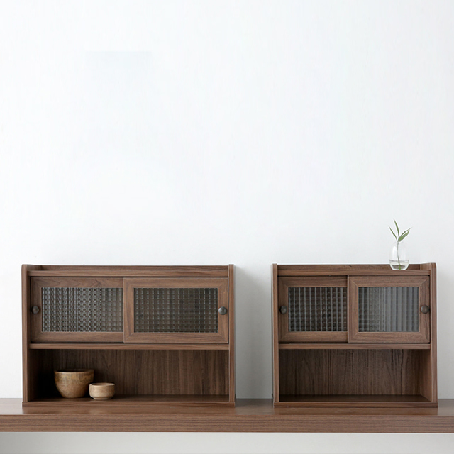 폴라보 미니수납장 좁은 2문 SHM4247SL 470x200x420mm, 2단, 미들브라운 0442.0000 - 상세 이미지 3