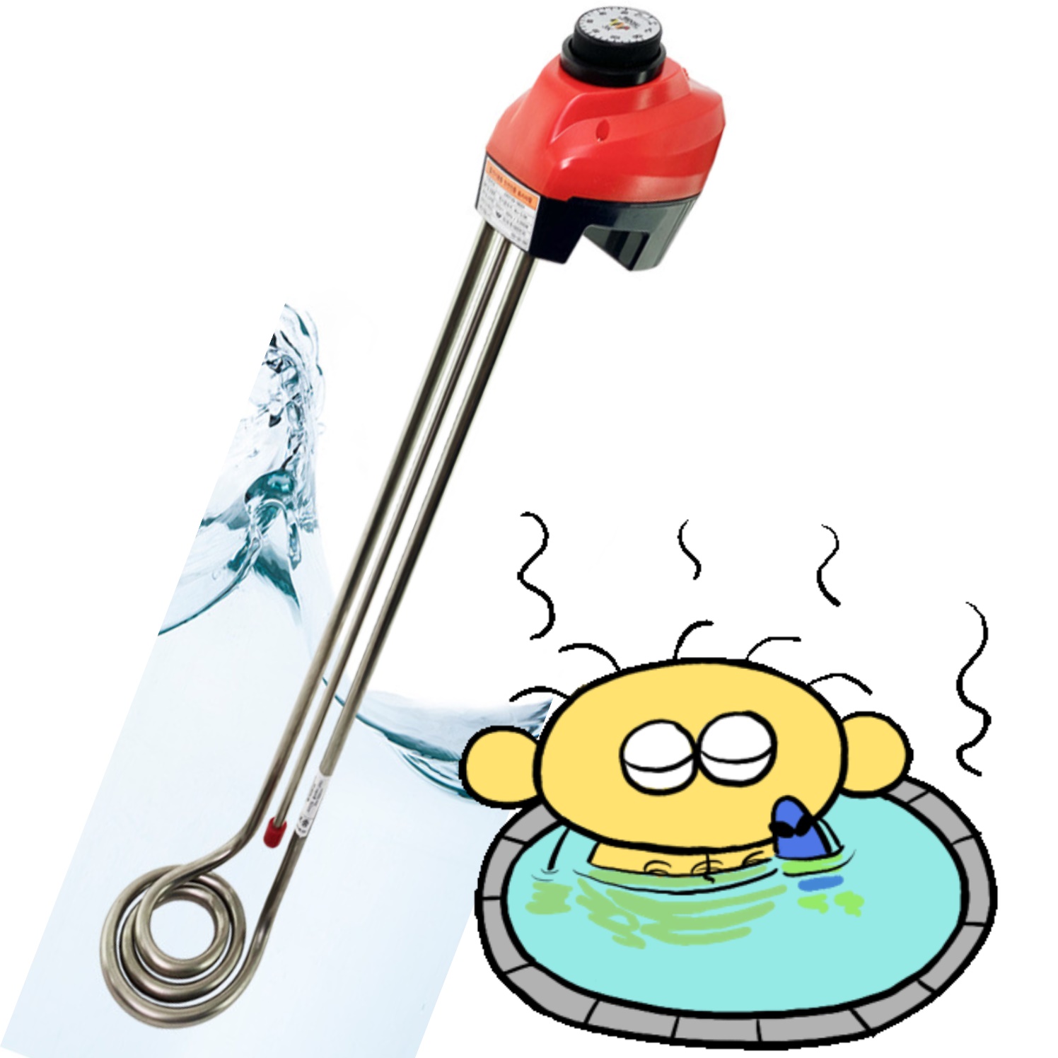 전기 히터봉 온수 물데우는돼지꼬리 3KW 700mm