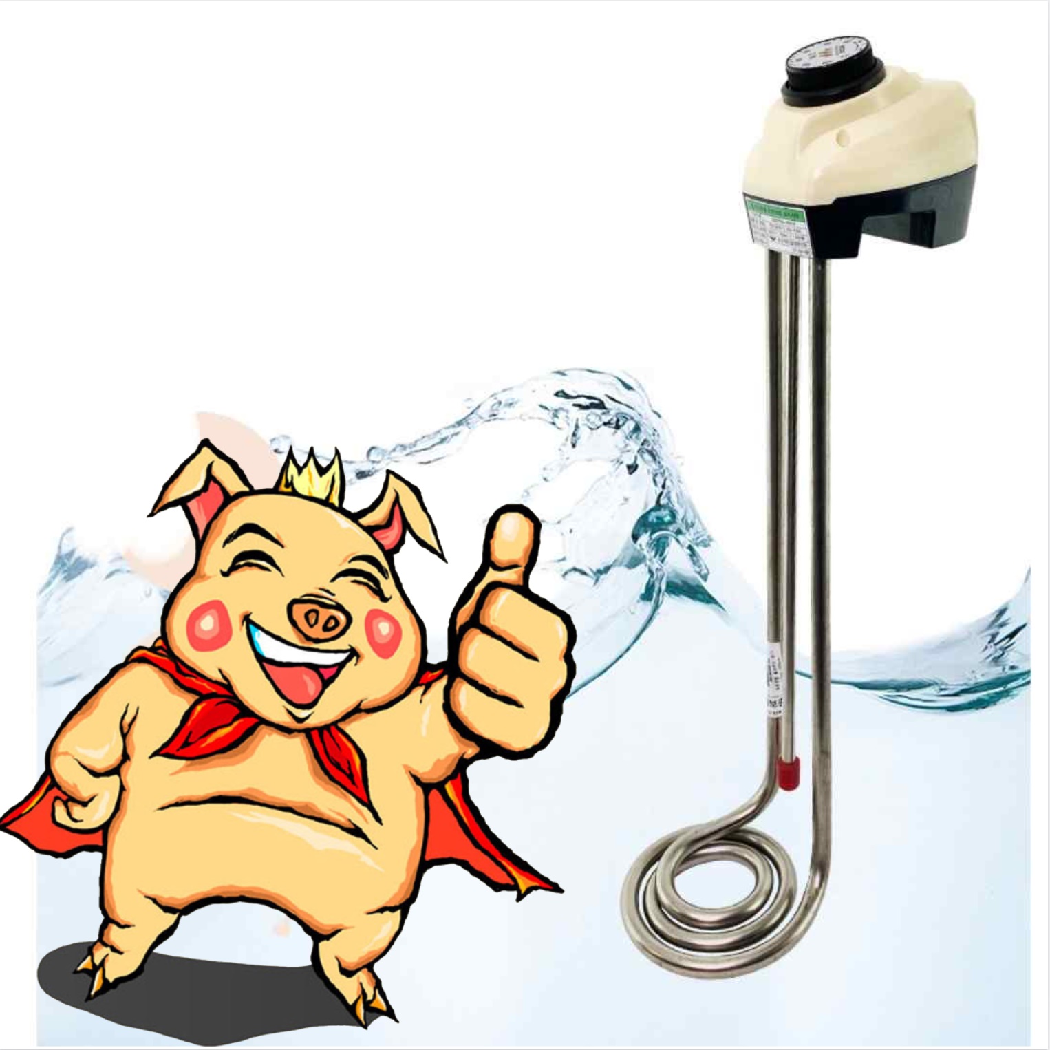 물 데우기 돼지꼬리 열선 돼지꼬리 온수기 1.5KW 400mm