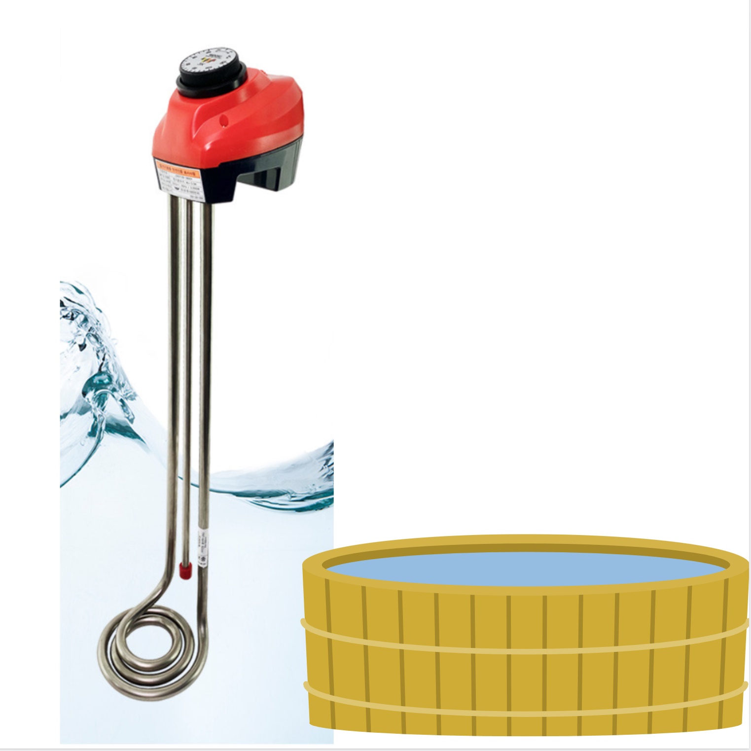 돼지꼬리 전기 히터봉 물데우는온수기 3KW 500mm