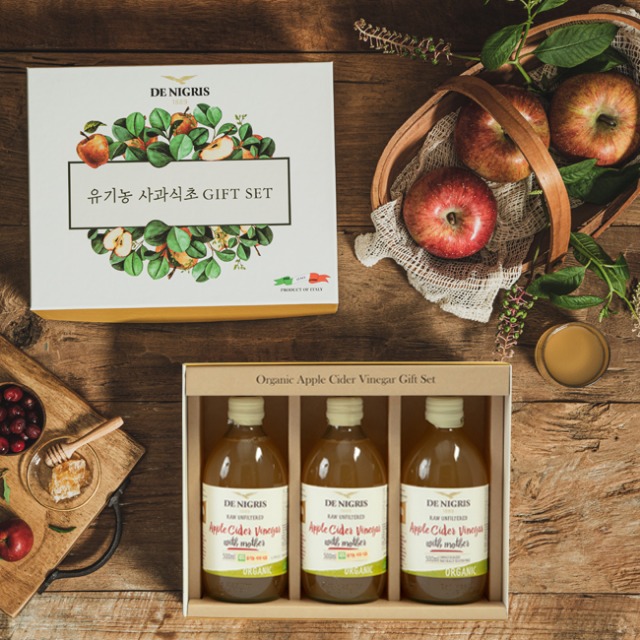 드니그리스 유기농 사과식초 선물세트 2호 애사비 애플 사이다 비니거