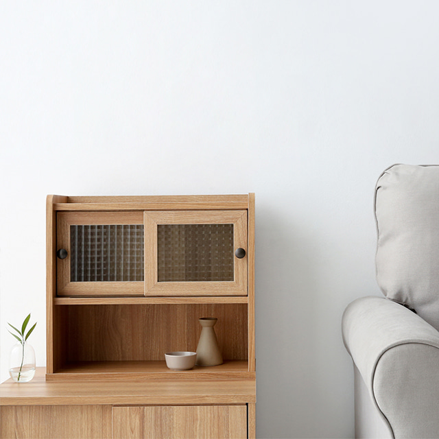 폴라보 미니수납장 좁은 2문 SHM4247SL 470x200x420mm, 2단, 캄포어베니어 9785.9811 - 상세 이미지 3
