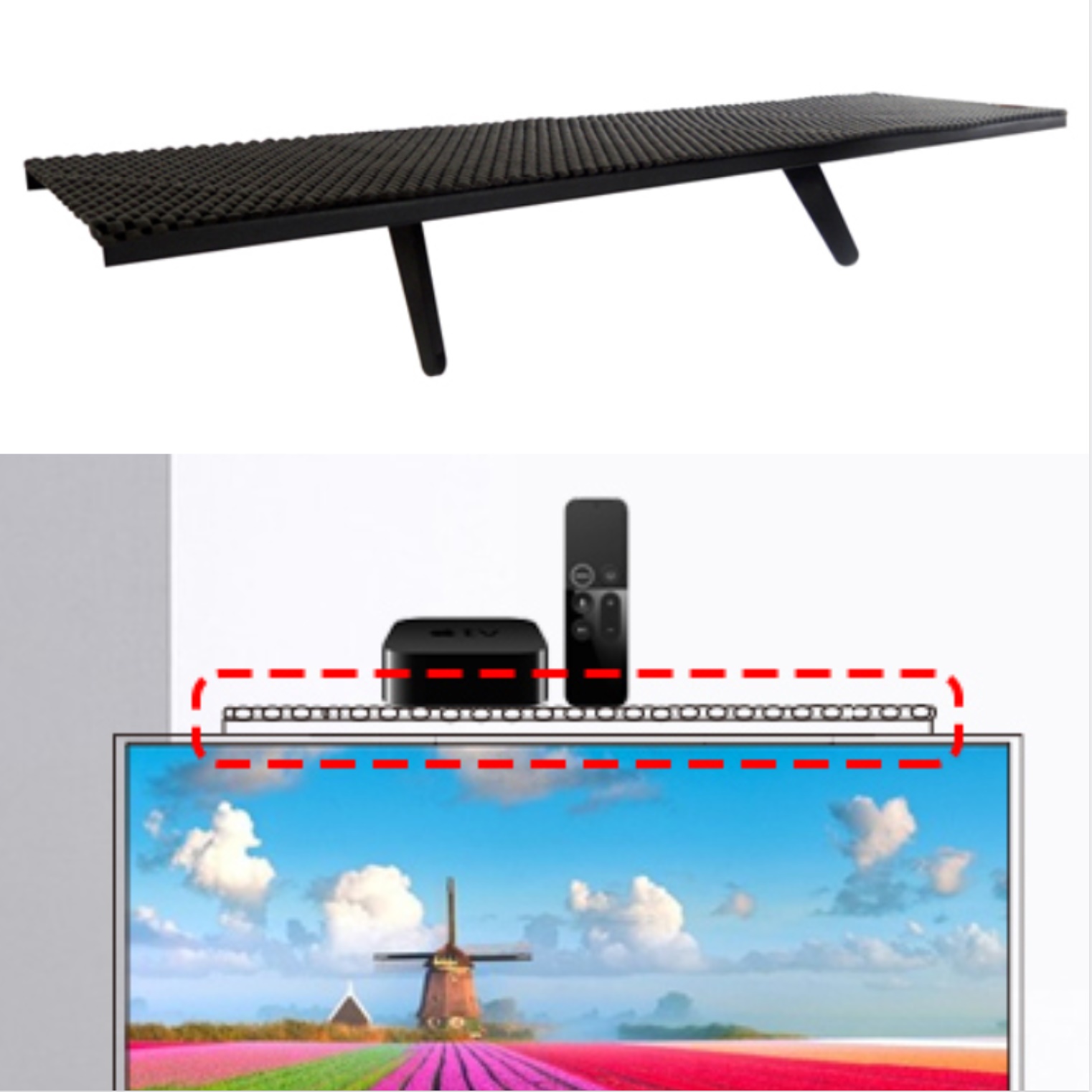 초대형 무타공사운드바거치대 공유기 거치대셋톱박스숨기기 FS600 - 메인 이미지